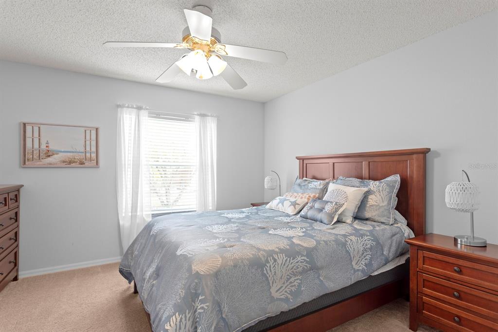 11751 Aintree Court Trinity, FL 34655 - Photo 27 of 45 a bedroom with a bed and a chandelier