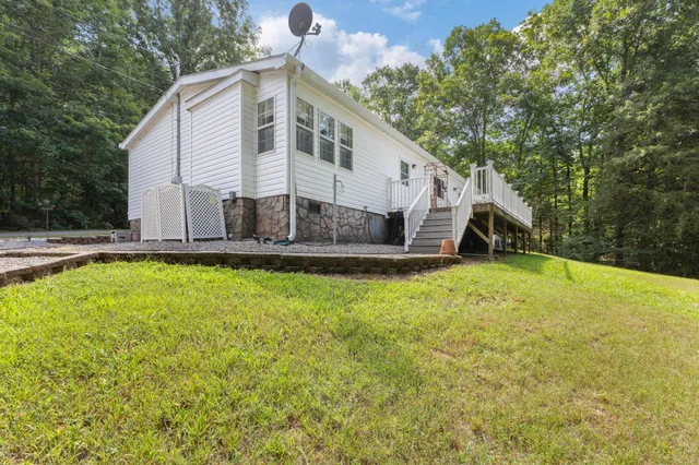 a view of a wooden roof deck