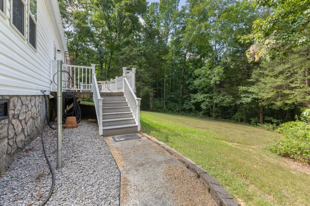a view of a house with a deck