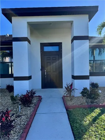 a front view of a house