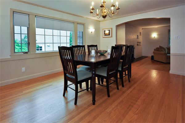 12 Ferncroft Road Newton, MA 02468 - Photo 6 of 24 a view of a a dining room with furniture window and wooden floor