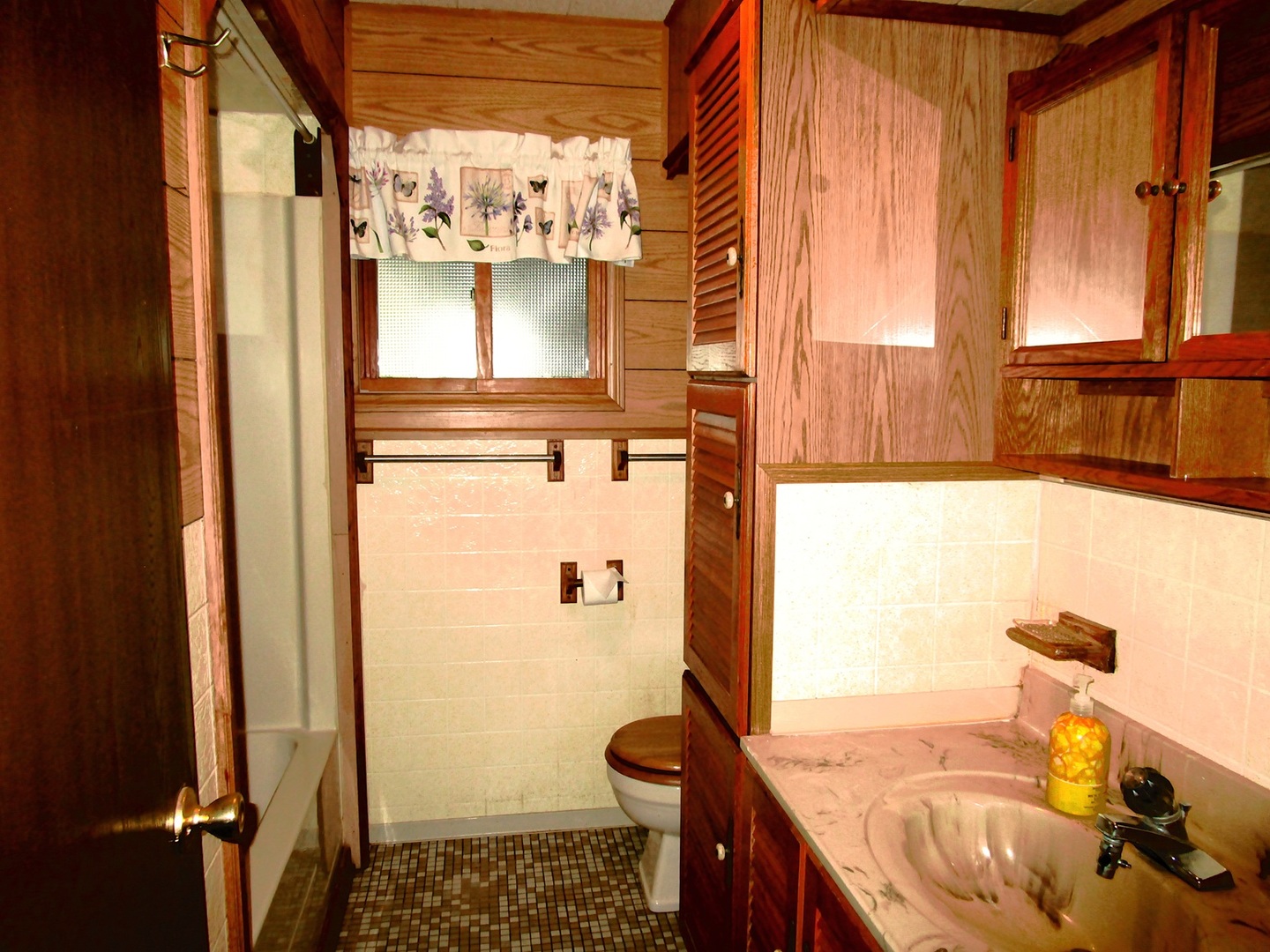 1713 Nauman Road Amboy, IL 61310 - Photo 22 of 38 a bathroom with a granite countertop sink and a mirror