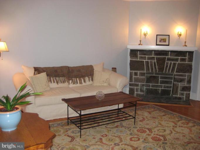 3629 Elkader Road Baltimore, MD 21218 - Photo 3 of 19 a living room with furniture a lamp and a potted plant