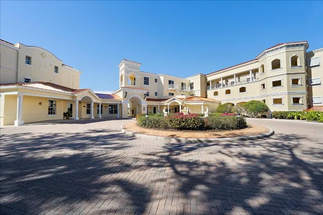 a front view of a building