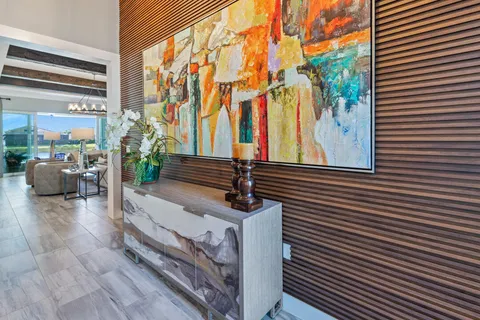 a bathroom with a shower and sink