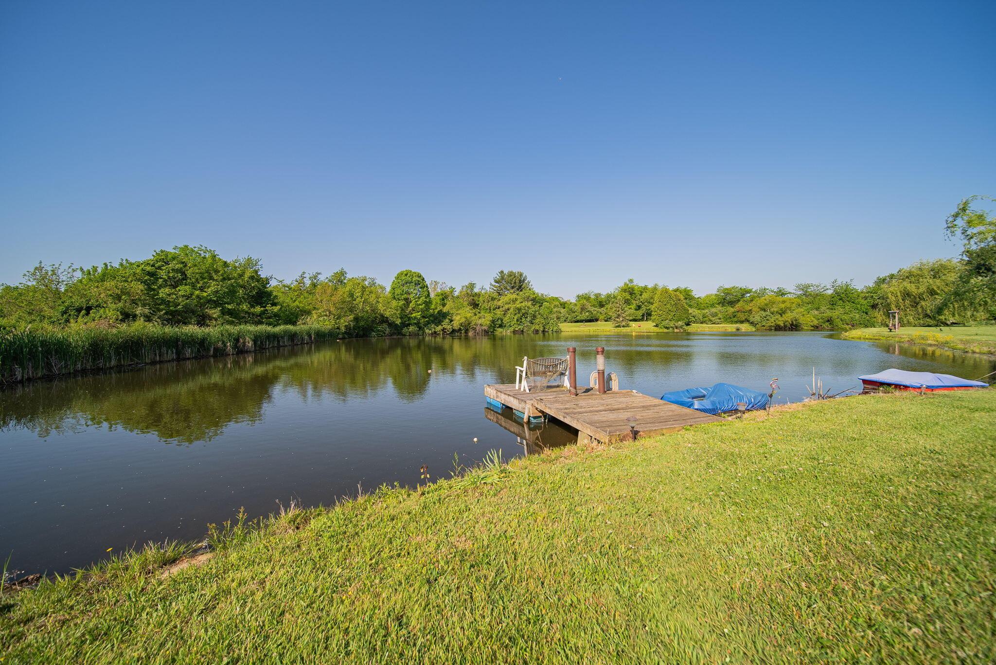 25885 Shoemaker Road Circleville, OH 43113 - Photo 15 of 48 Large Pond with dock