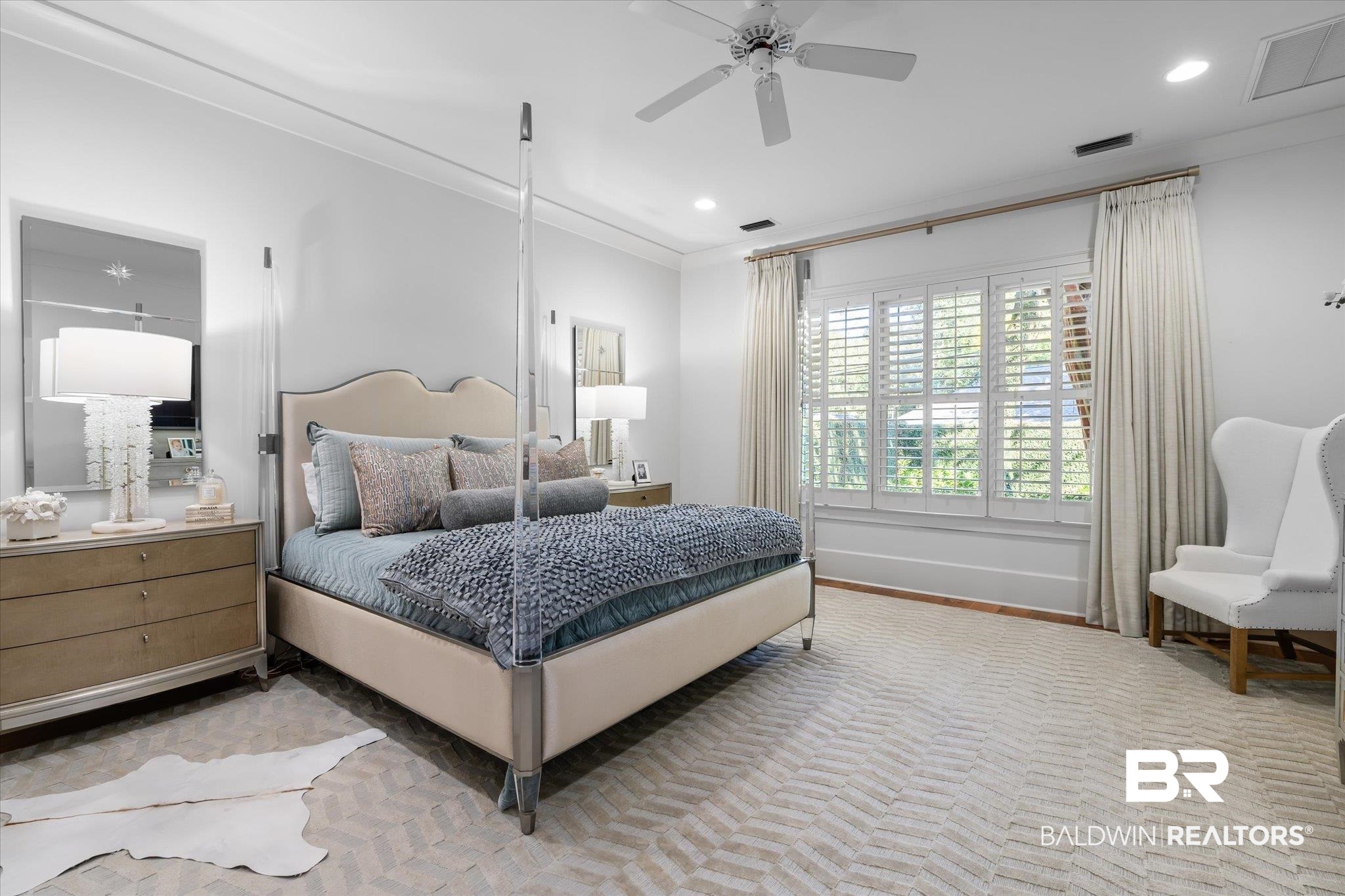320 Long Court Mobile, AL 36608 - Photo 24 of 61 Bedroom with ornamental molding and ceiling fan