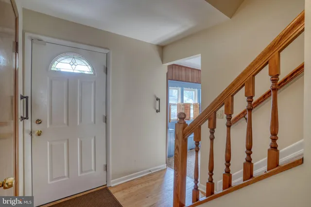 a view of an entryway with staircase