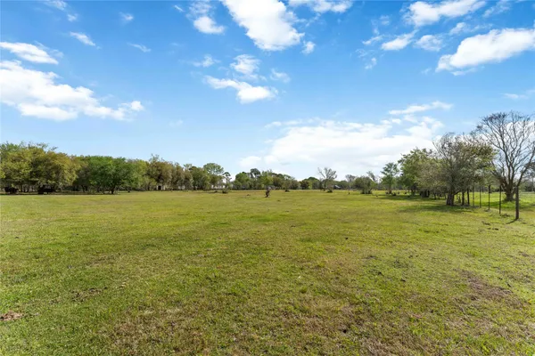 a view of an ocean from a yard