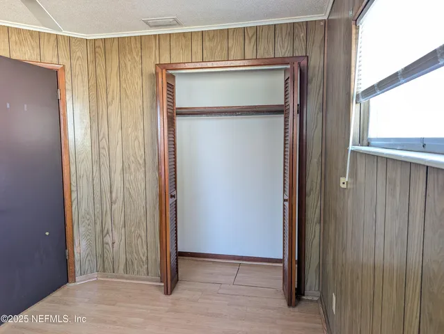 a view of wooden door