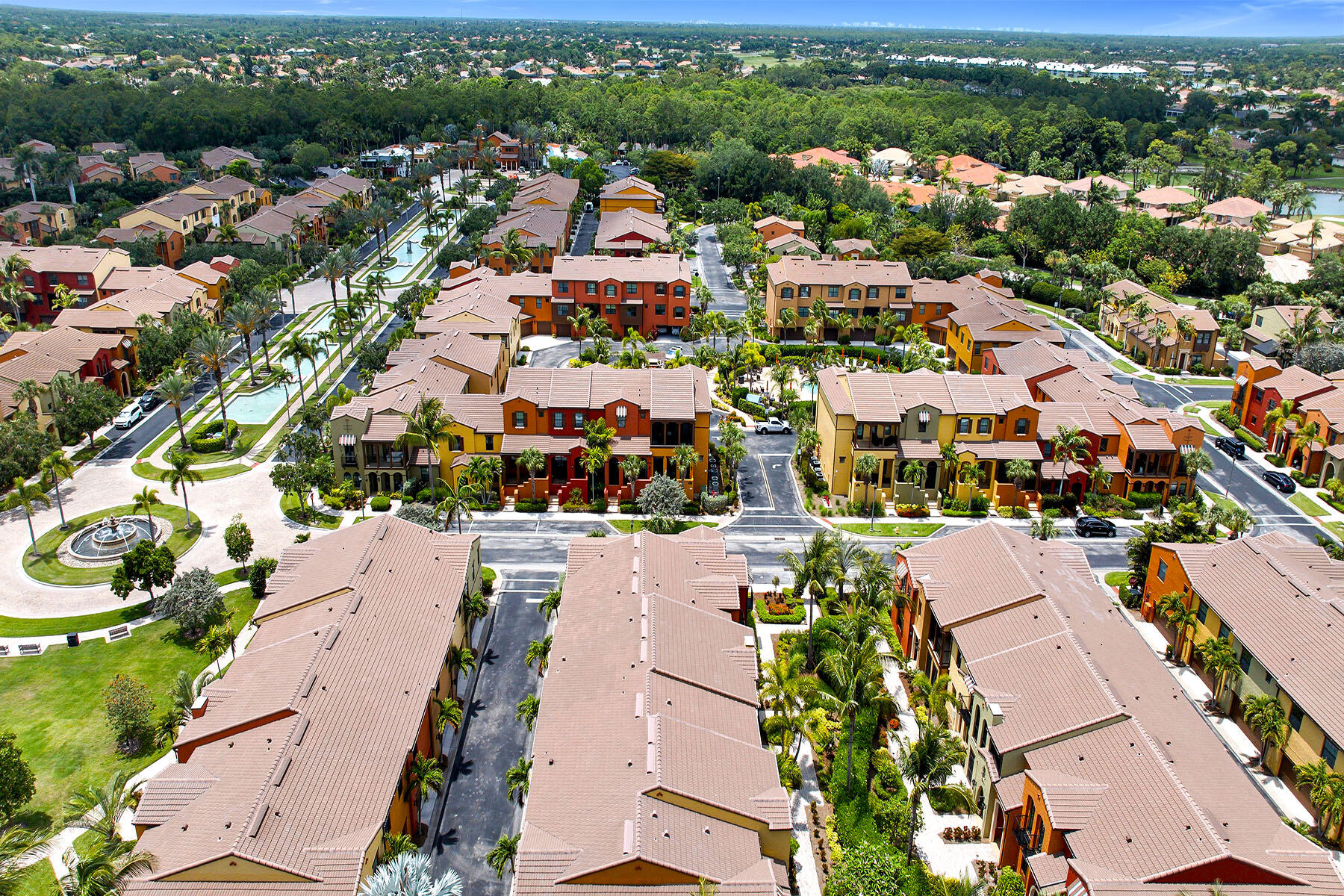 9066 Albion Lane North, Unit 5101 Naples, FL 34113 - Photo 46 of 48 an aerial view of residential houses with outdoor space