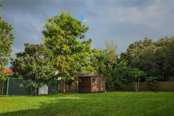 a garden view