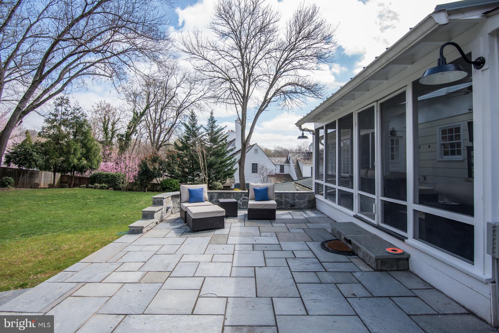 8206 Burning Tree Road Bethesda, MD 20817 - Photo 29 of 37 Flag stone patio off screened in porch