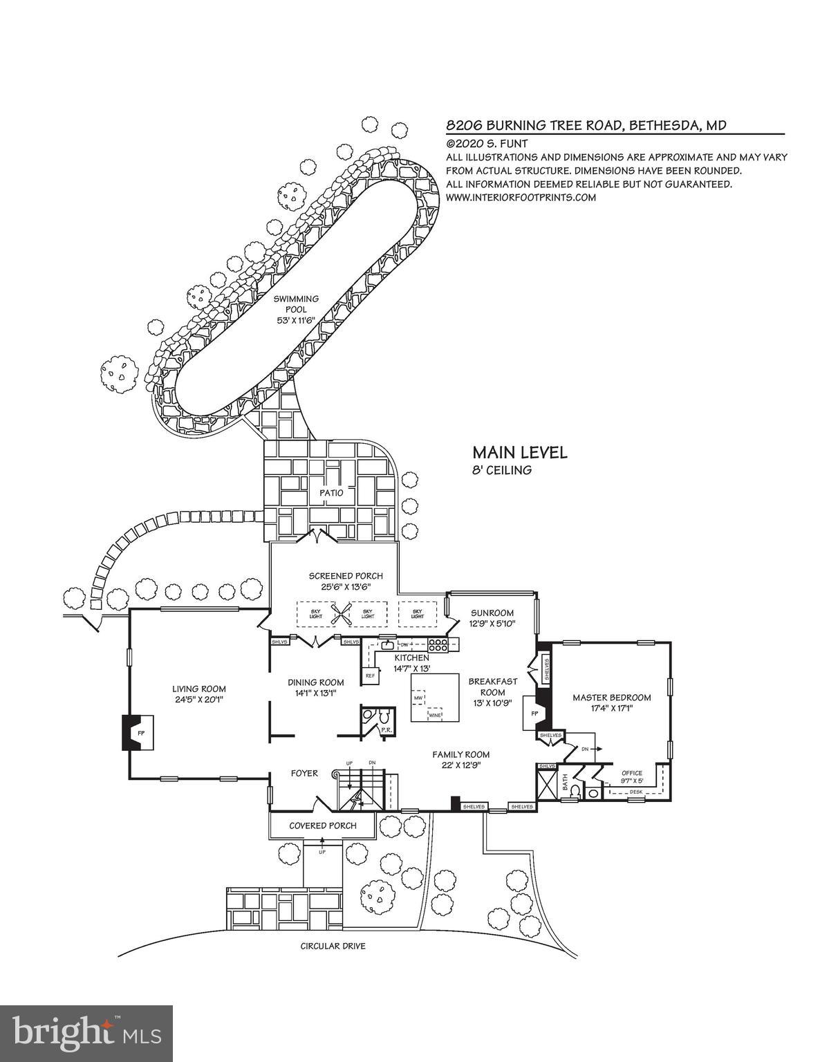 8206 Burning Tree Road Bethesda, MD 20817 - Photo 36 of 37 Main Level Floors Plan