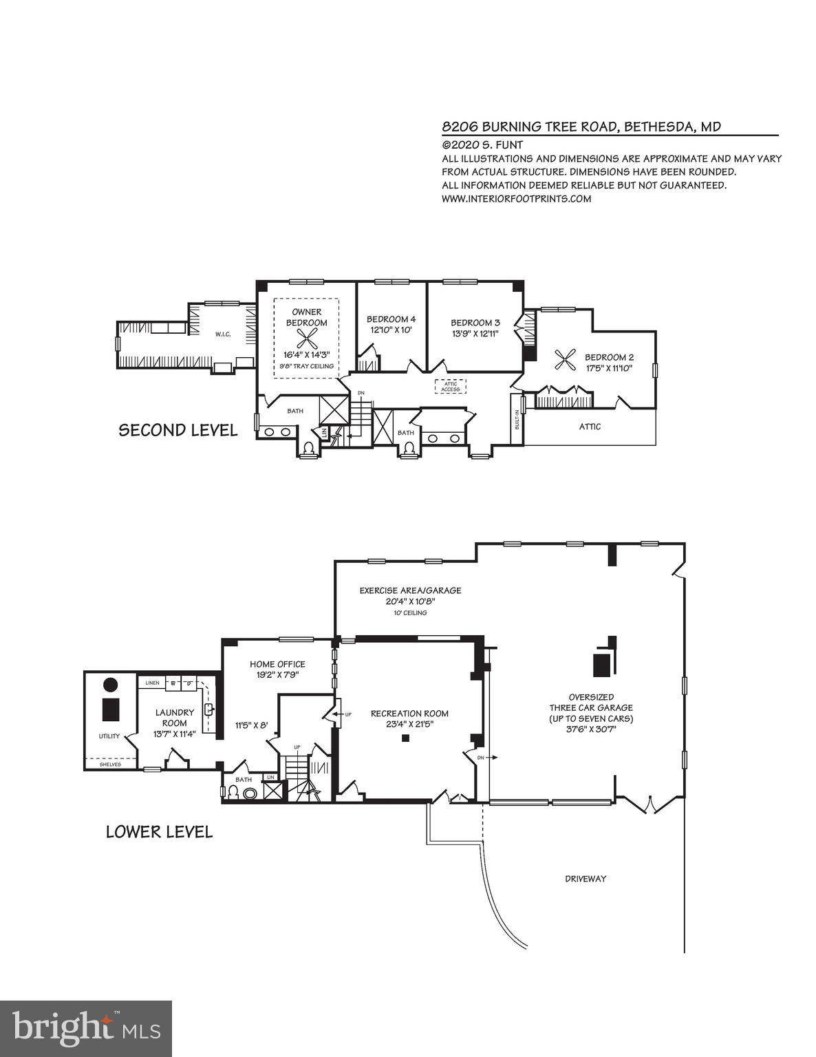 8206 Burning Tree Road Bethesda, MD 20817 - Photo 37 of 37 Upper & Lower Level Floor Plan