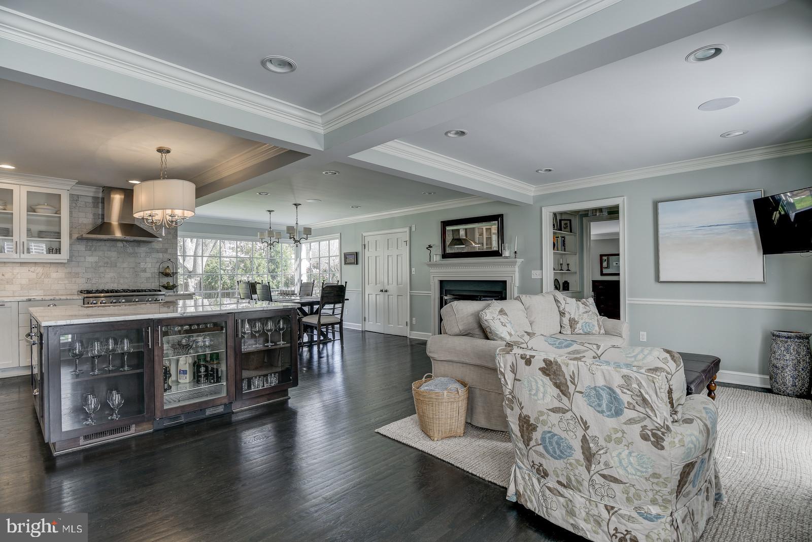8206 Burning Tree Road Bethesda, MD 20817 - Photo 7 of 37 Beautiful coffered ceiling with recessed lighting