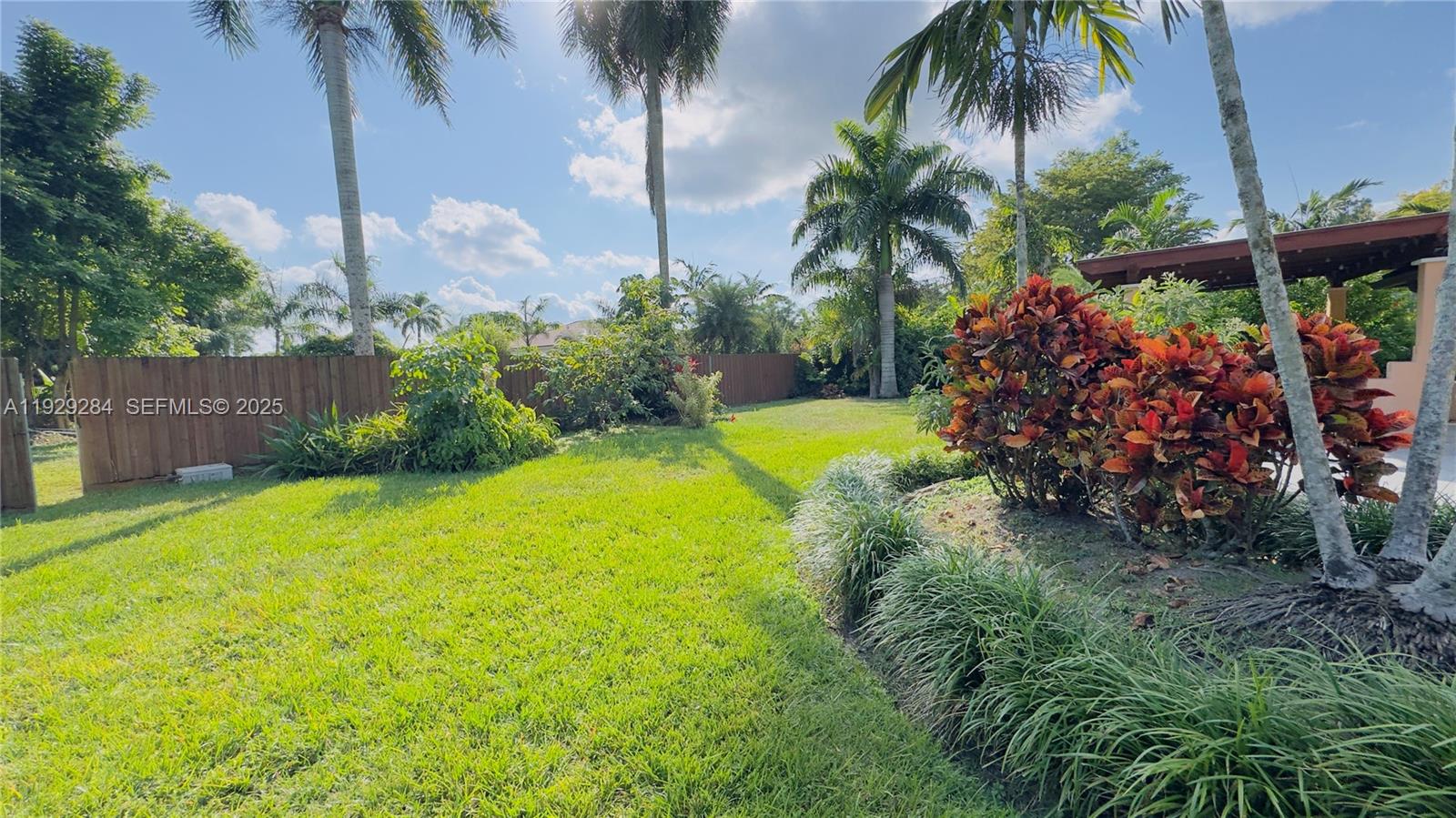 18350 Southwest 214th Street Miami, FL 33187 - Photo 21 of 24 a view of a backyard with plants