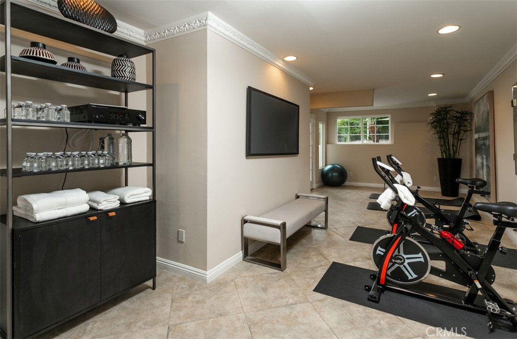 10282 Ambervale Lane North Tustin, CA 92705 - Photo 36 of 41 a view of a room with gym equipment