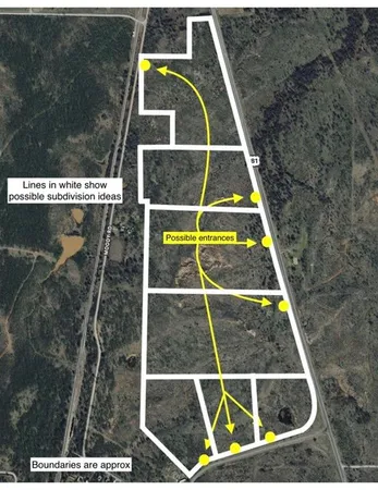 a view of lake with green space