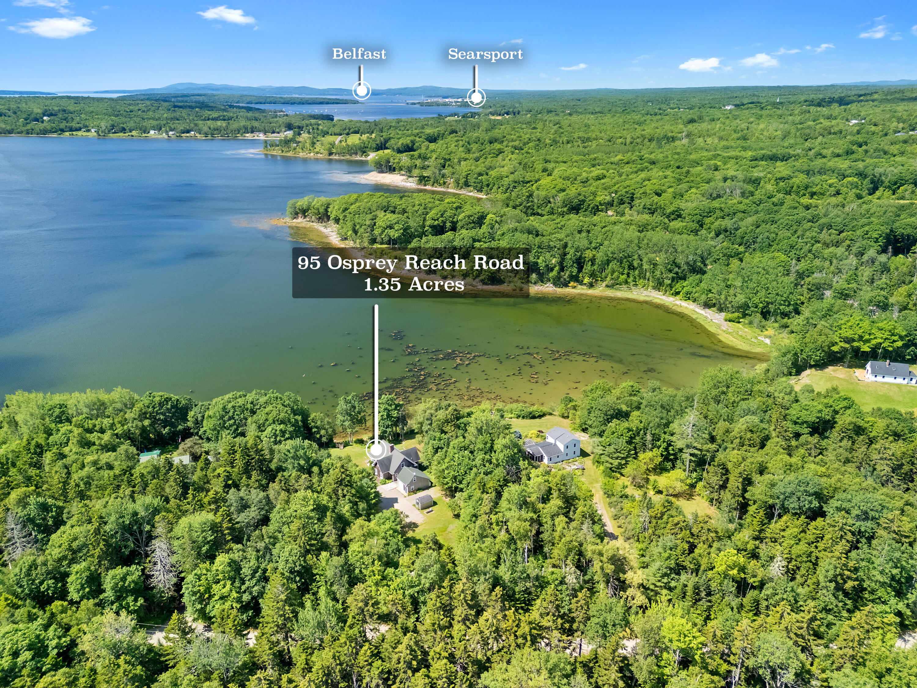 95 Osprey Reach Road Stockton Springs, ME 04981 - Photo 68 of 72 From Above with towns