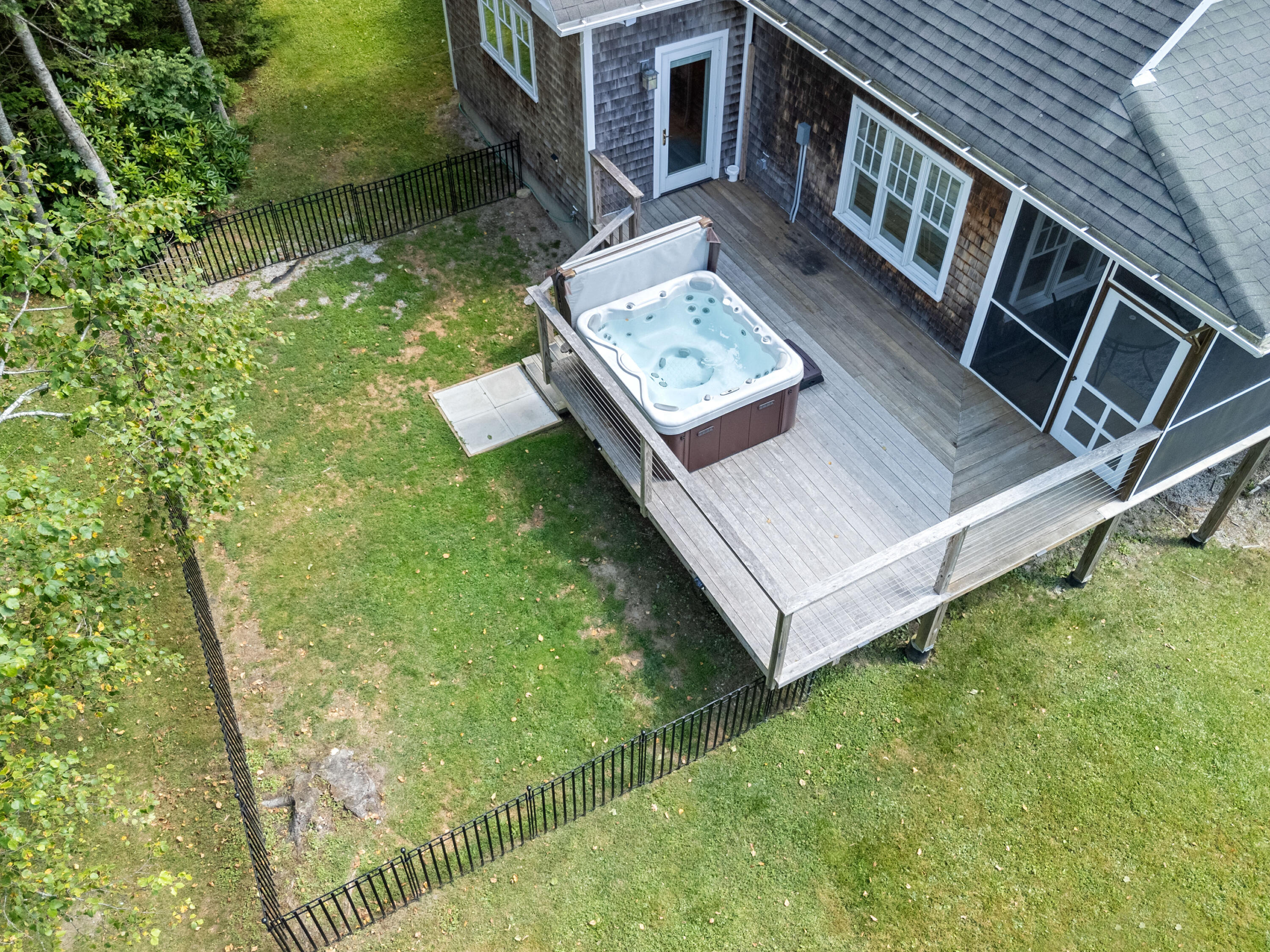 95 Osprey Reach Road Stockton Springs, ME 04981 - Photo 9 of 72 Hot Tub, fenced yard from above