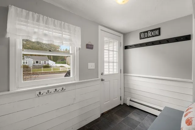 an empty room with window