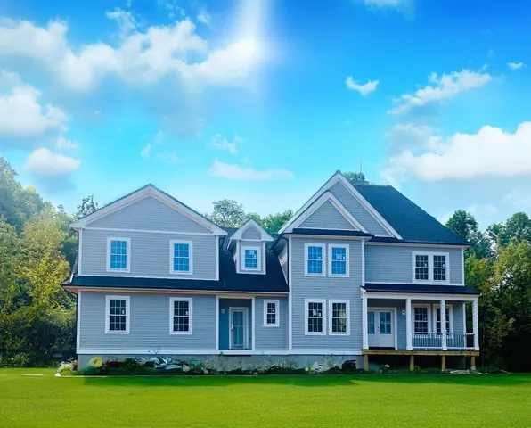 a view of a big yard with large trees and a big yard