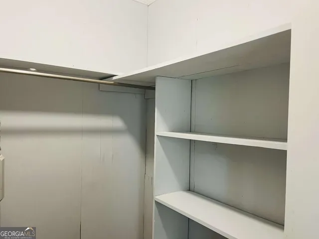 a close view of closet