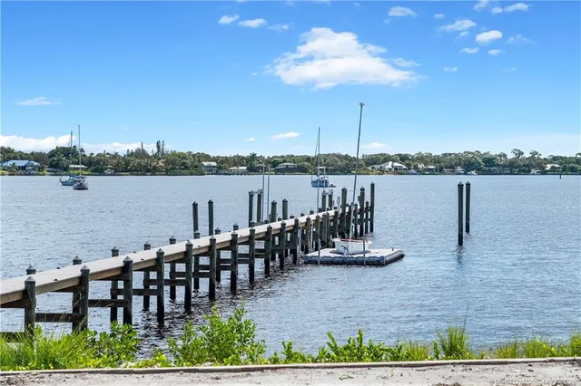 a view of a lake with a mountain view