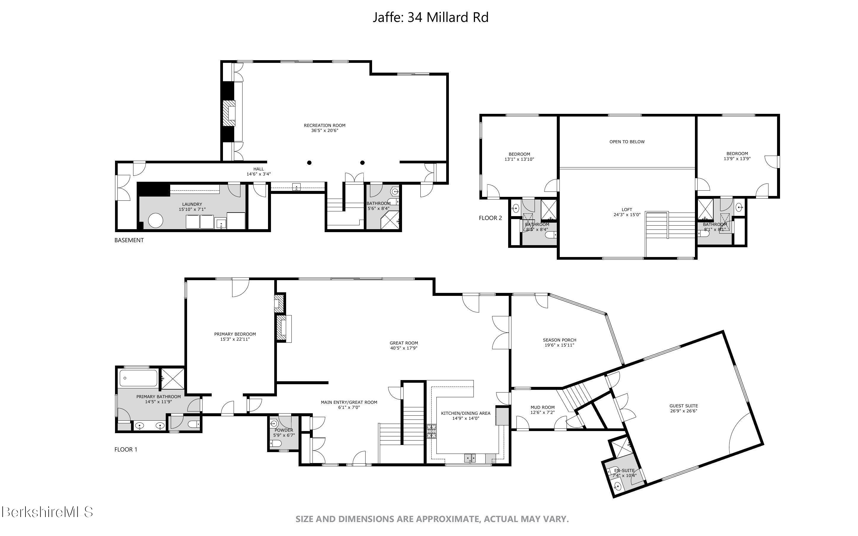 34 Millard Road Egremont, MA 01230 - Photo 82 of 82 Floor Plan 34 Millard Rd