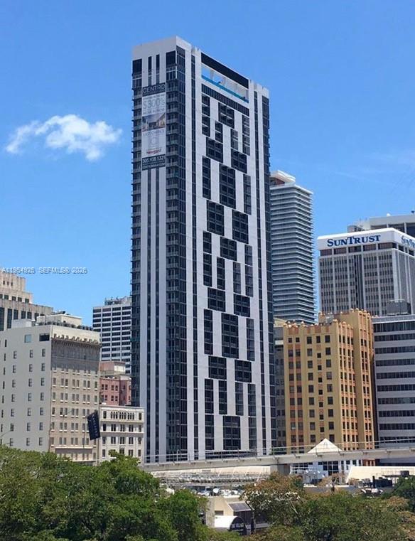 a front view of a building