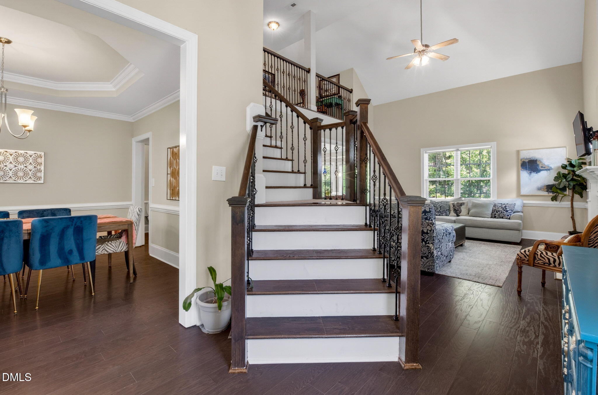 59 Ariel Court Garner, NC 27529 - Photo 6 of 36 a view of entryway and hall with wooden floor