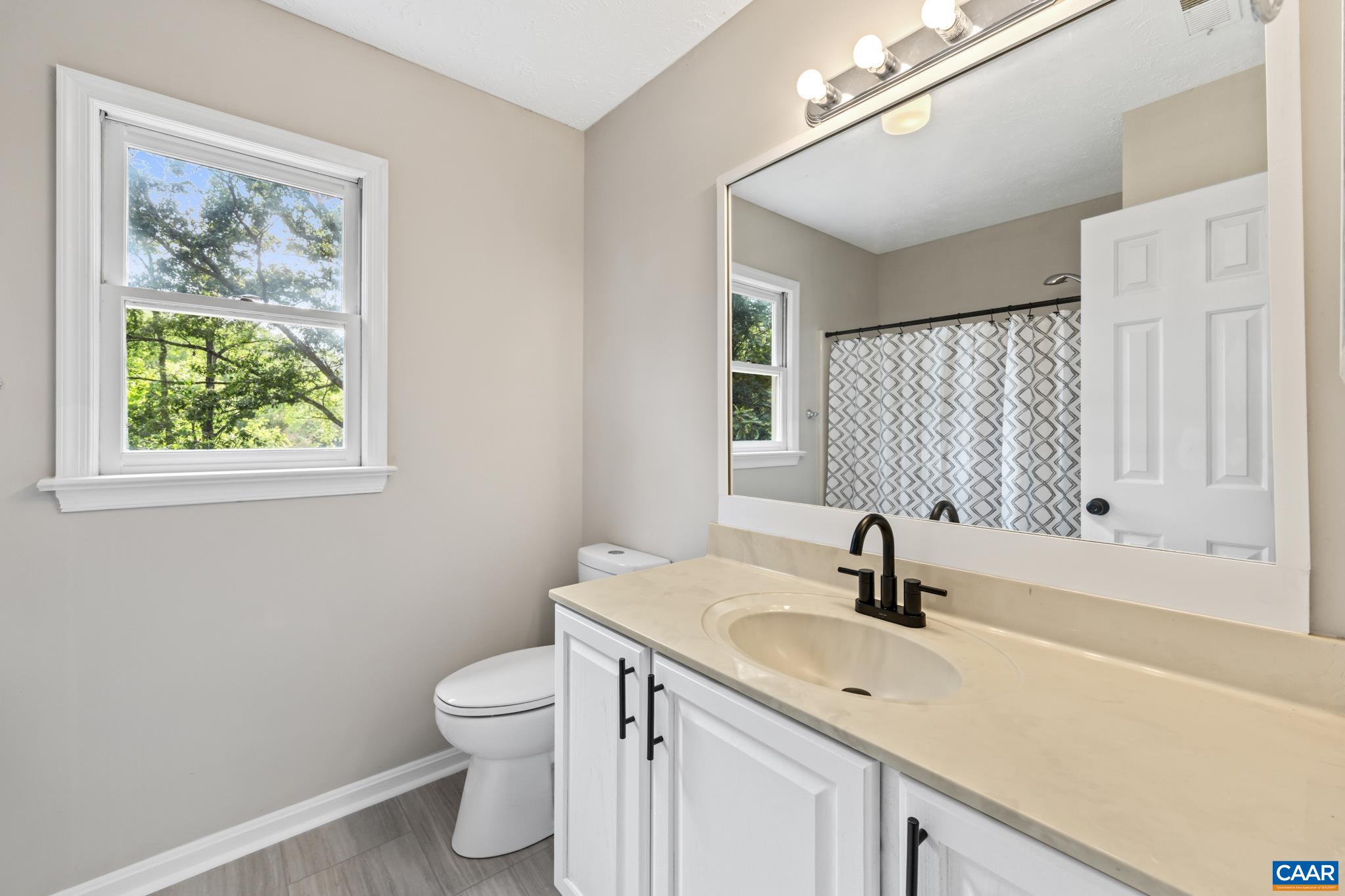 13259 Stonehouse Mountain Road Culpeper, VA 22701 - Photo 22 of 31 a bathroom with a toilet a sink a mirror and a window