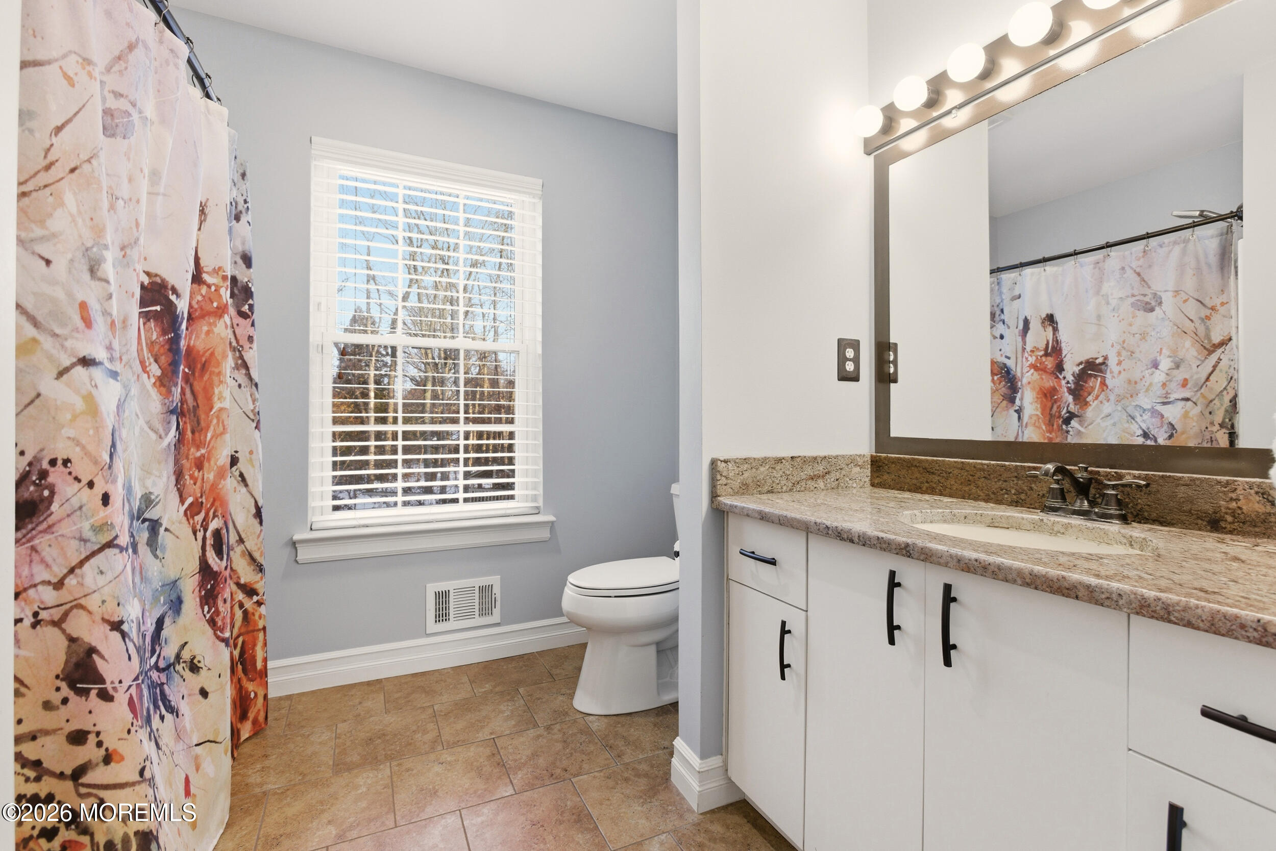 3 Arrowhead Circle Jackson, NJ 08527 - Photo 24 of 34 a bathroom with a granite countertop sink a toilet and a shower
