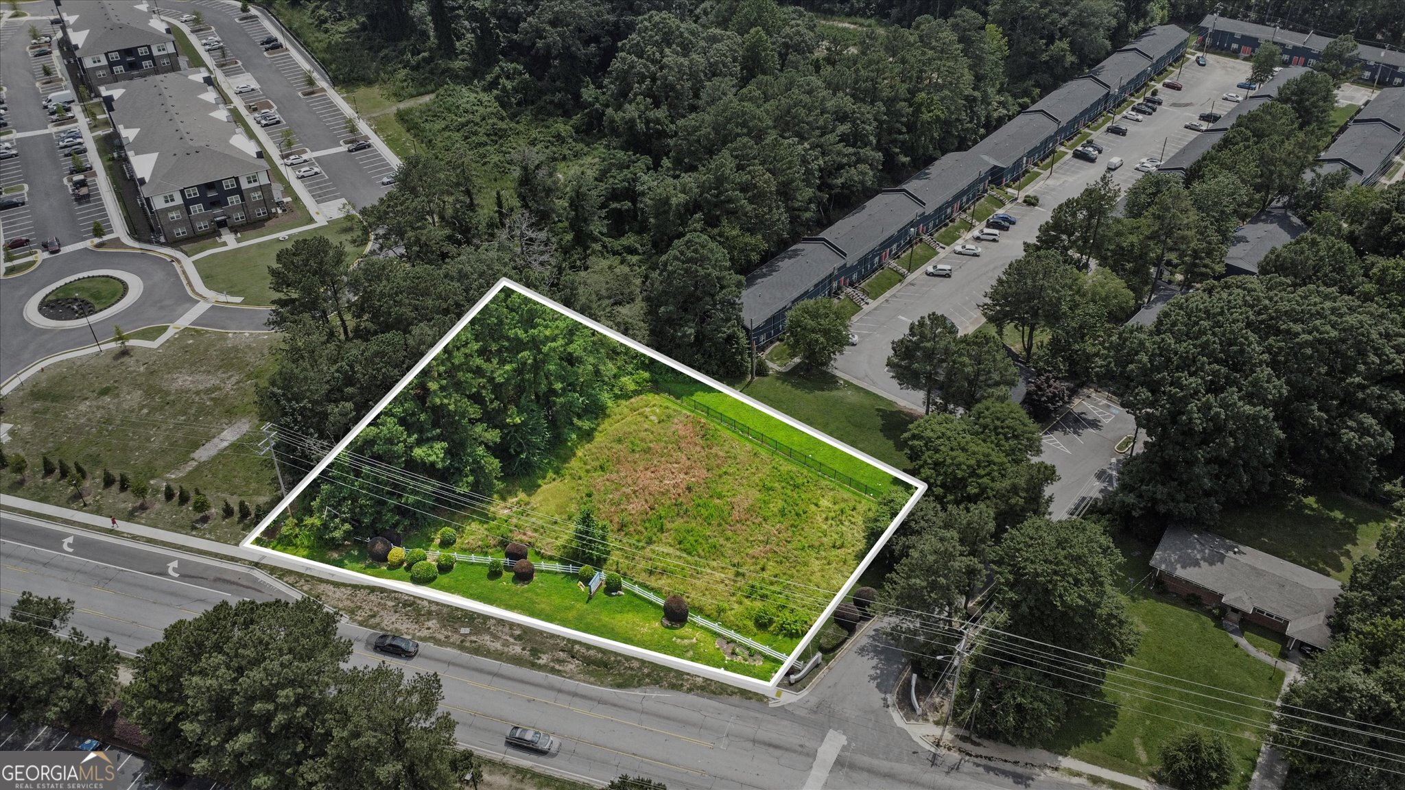 0 West Fayetteville Road Atlanta, GA 30349 - Photo 3 of 18 an aerial view of a backyard