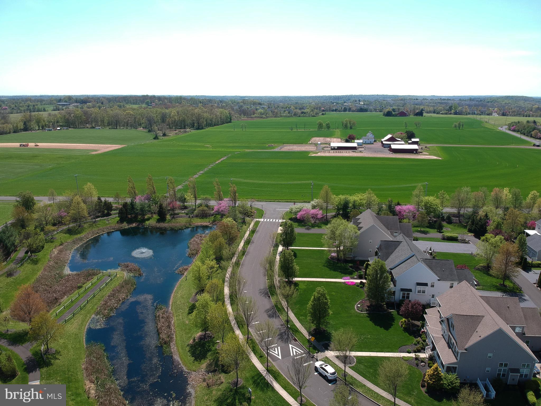 3830 Springtown Road Furlong, PA 18925 - Photo 46 of 48 Aerial of Pond at Entrance
