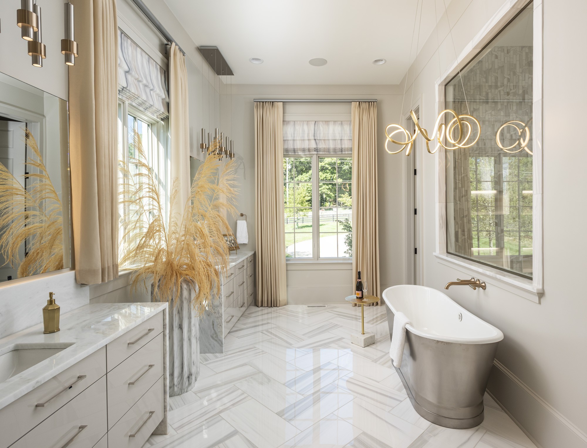 1561 Sunset Road Brentwood, TN 37027 - Photo 21 of 56 a spacious bathroom with a granite countertop sink and a mirror