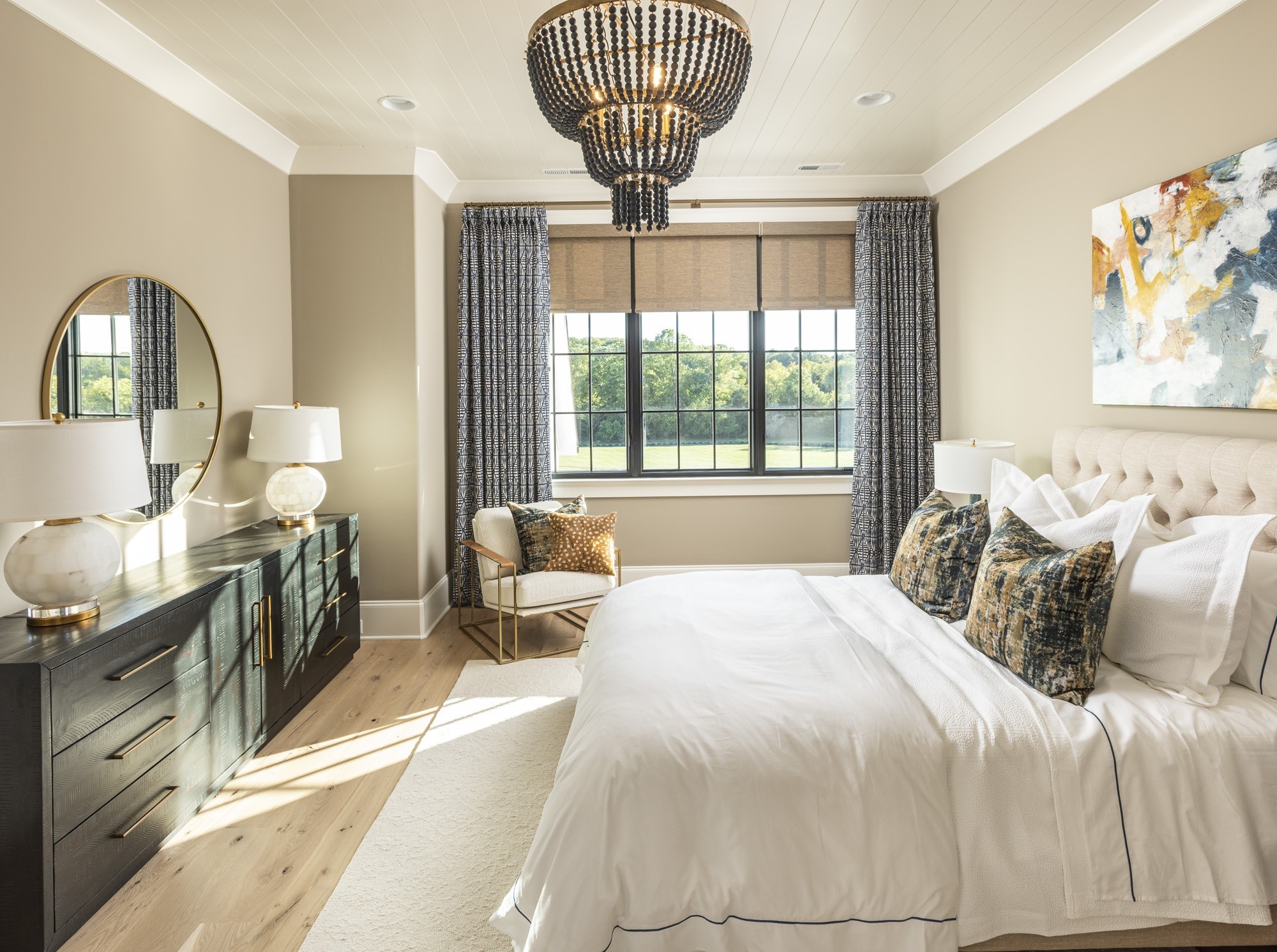 1561 Sunset Road Brentwood, TN 37027 - Photo 32 of 56 a bedroom with a bed and a chandelier