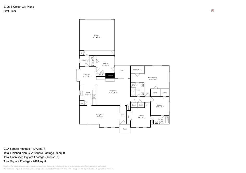 2705 South Colfax Circle Plano, TX 75075 - Photo 19 of 19 a picture of a floor plan