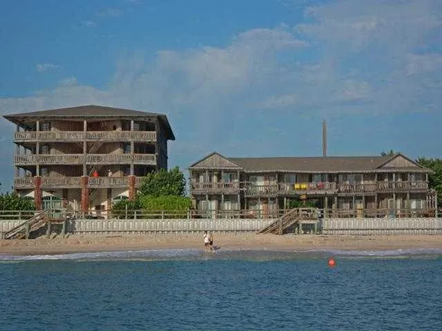 a garden view with a seating space