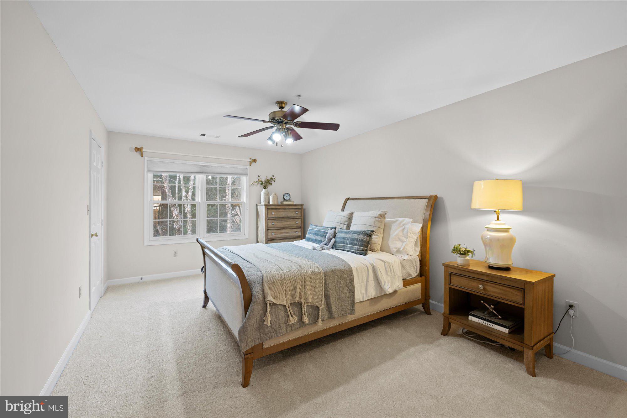 7822 Hidden Meadow Terrace Potomac, MD 20854 - Photo 20 of 29 a bedroom with a bed and a chandelier