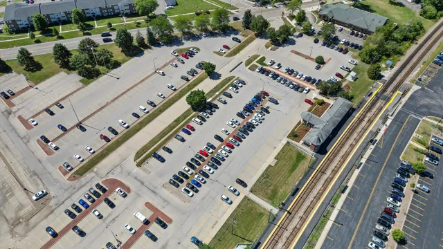 an aerial view of a city