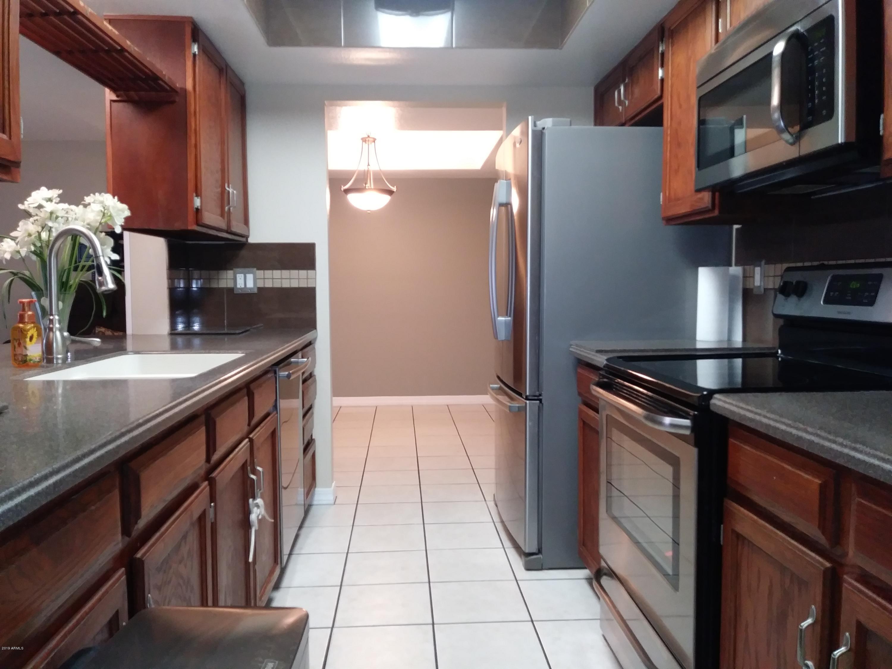 Kitchen with all stainless appliances