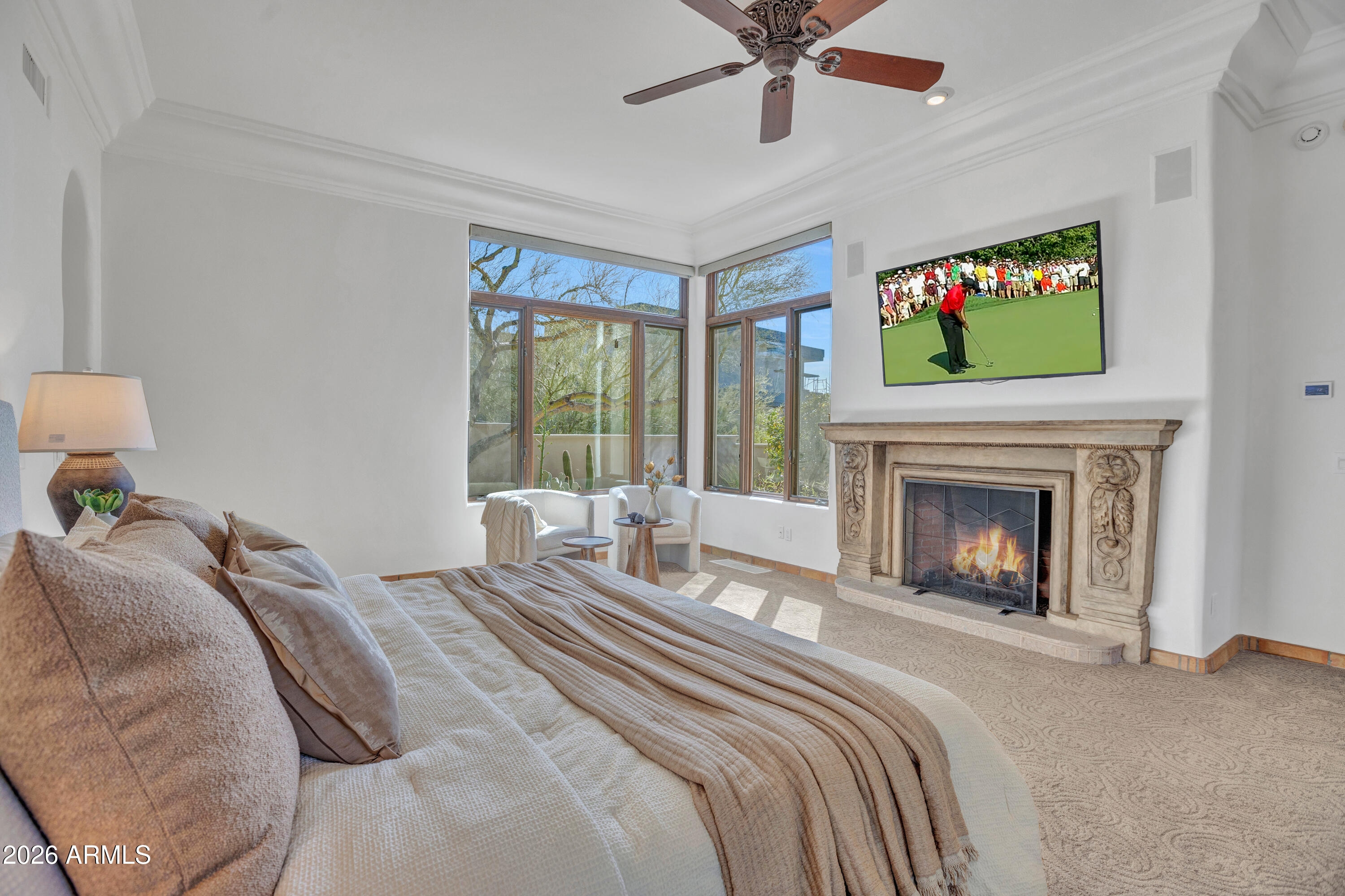 10040 East Happy Valley Road, Unit 483 Scottsdale, AZ 85255 - Photo 17 of 62 Master with fireplace