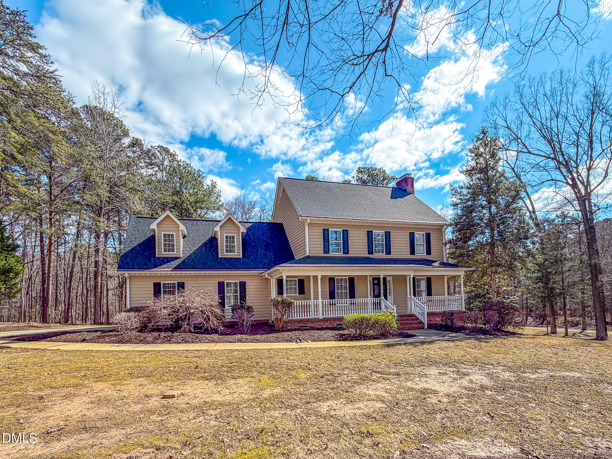 202 Equestrian Chase Rougemont, NC 27572 - Photo 53 of 54 a front view of a house with a yard balcony