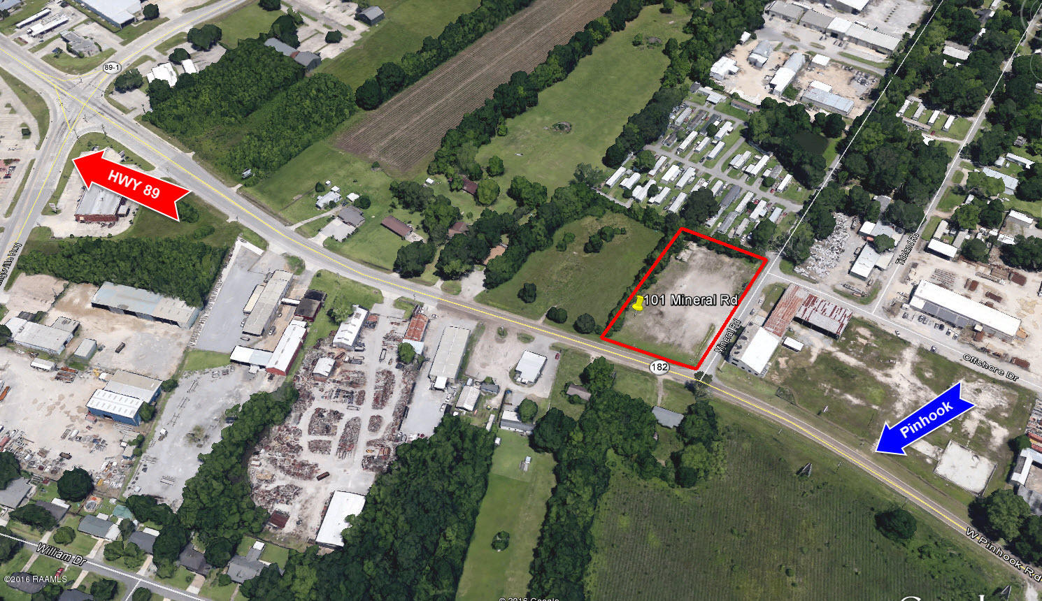 3700 Blk W Pinhook Road Broussard, LA 70518 - Photo 1 of 1 101 Mineral Rd Aerial