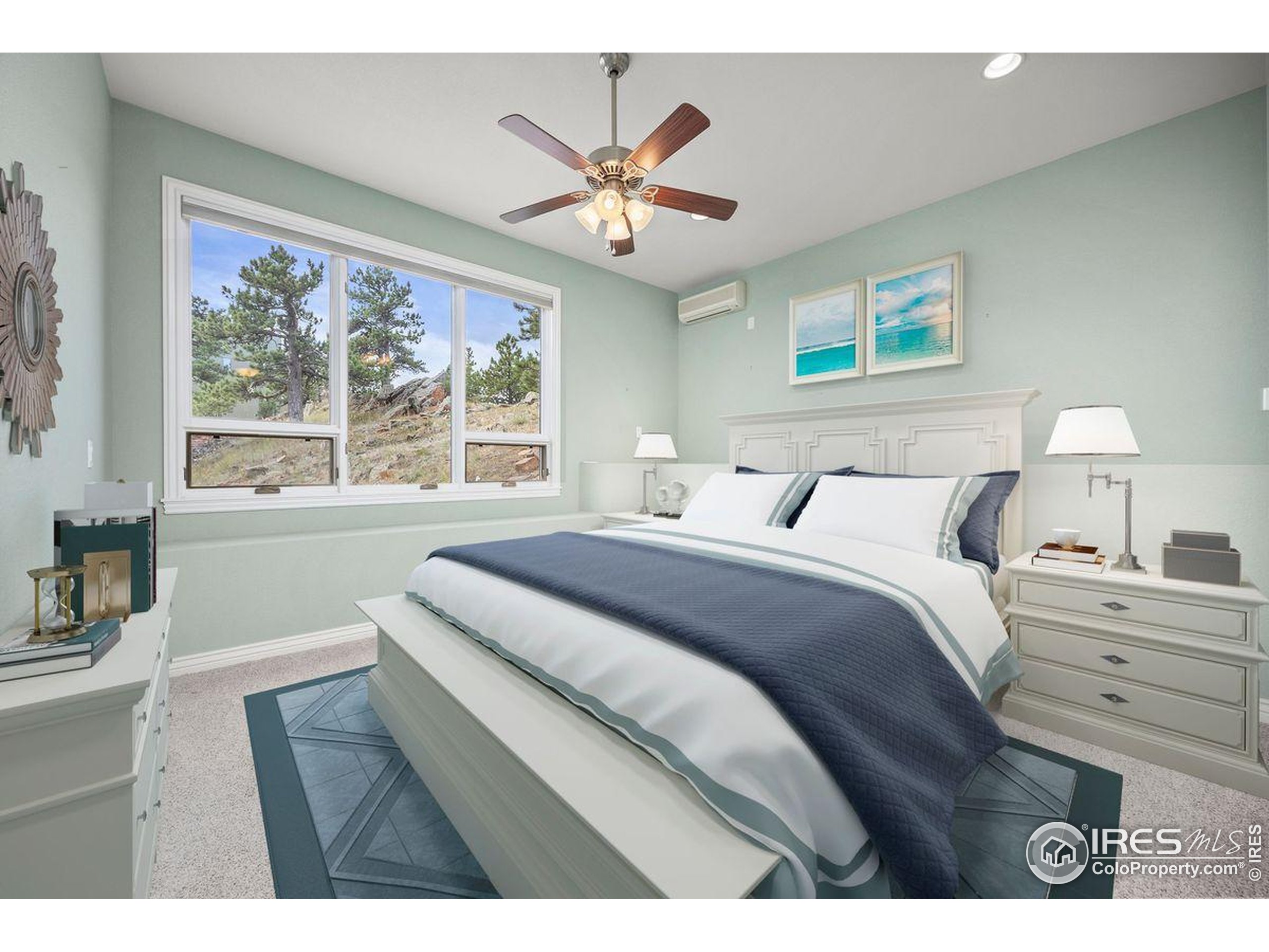 6183 Red Hill Road Boulder, CO 80302 - Photo 12 of 34 a bedroom with a large bed and a window