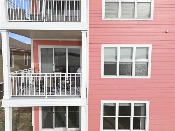 a view of an ocean from a building