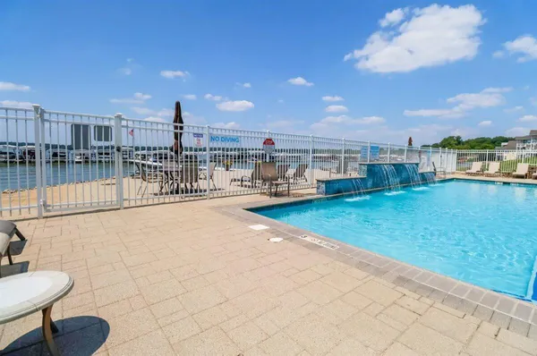 a view of a terrace with sitting area