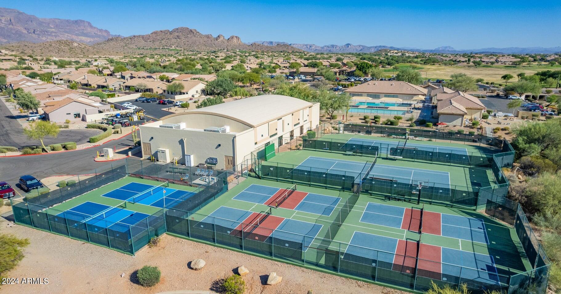 7581 Rugged Ironwood Road Gold Canyon, AZ 85118 - Photo 9 of 20 Tennis & Pickleball Arial